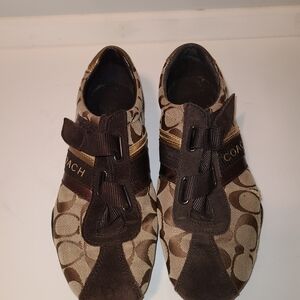 Coach Janey Tan and Brown Sneakers Fair